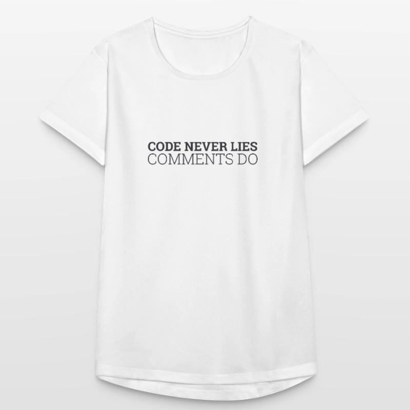 "Code never Lies, Comments do" | Programmierer Frauen T-Shirt atmungsaktiv