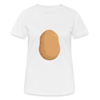 Kartoffel - Frauen T-Shirt atmungsaktiv - Weiß - Vorne - AI Model Female 172 dark (172cm)