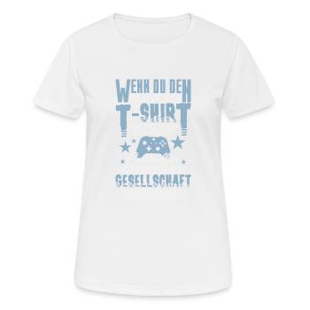 Gamer Zocker Games Pc - Lustiges Gaming - Frauen T-Shirt atmungsaktiv - Weiß - Vorne - AI Model Female 172 dark (172cm)