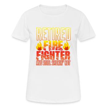 Volunteer fire brigade and firefighter - Women's Breathable T-Shirt - white - Front - AI Model Female 172 dark (172cm)