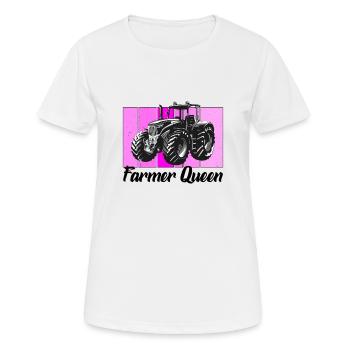 Farmer queen - Frauen T-Shirt atmungsaktiv - Weiß - Vorne - AI Model Female 172 dark (172cm)