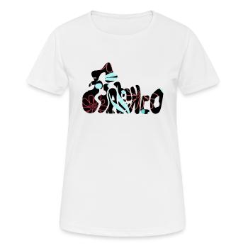 Nur Flamenco-Blumenwort - Frauen T-Shirt atmungsaktiv - Weiß - Vorne - AI Model Female 172 dark (172cm)