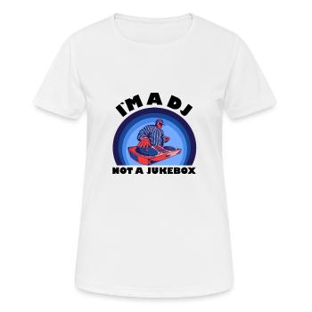 je suis un DJ pas un juke-box - T-shirt respirant Femme - blanc - Devant - AI Model Female 172 dark (172cm)