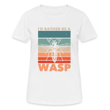 WASP Wespe Wespen Biene - Frauen T-Shirt atmungsaktiv - Weiß - Vorne - AI Model Female 172 dark (172cm)