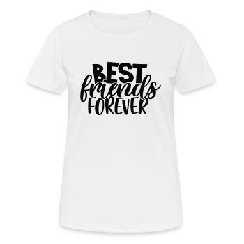 best friend forever - Women's Breathable T-Shirt - white - Front - AI Model Female 172 dark (172cm)