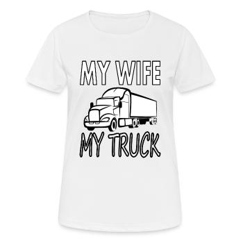 LKW Fahrer LKW fahren Lastwagen LKW-Fahrer Spruch - Frauen T-Shirt atmungsaktiv - Weiß - Vorne - AI Model Female 172 dark (172cm)