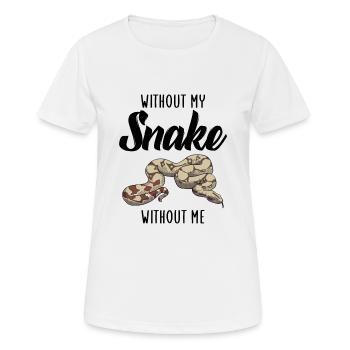 sans mon serpent sans moi - T-shirt respirant Femme - blanc - Devant - AI Model Female 172 dark (172cm)