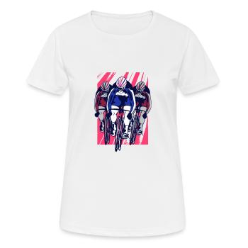 Cycling Team Sport Race - Women's Breathable T-Shirt - white - Front - AI Model Female 172 dark (172cm)