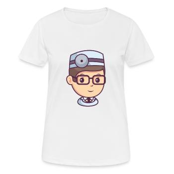Médecins - T-shirt respirant Femme - blanc - Devant - AI Model Female 172 dark (172cm)