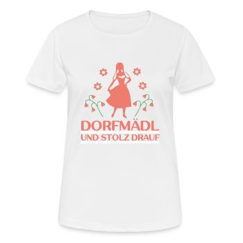 Dorfmädl Dorfmadl Dorfkinder Mit Blumen - Frauen T-Shirt atmungsaktiv - Weiß - Vorne - AI Model Female 172 dark (172cm)