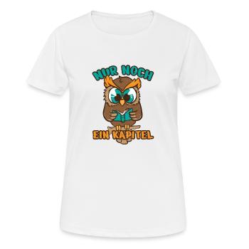 Leseratte Eule Lesefieber Bücherwurm Kapital Buch - Frauen T-Shirt atmungsaktiv - Weiß - Vorne - AI Model Female 172 dark (172cm)