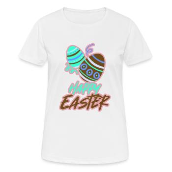 Pâques Lapin de Pâques Oeufs de Pâques Joyeuses Pâques - T-shirt respirant Femme - blanc - Devant - AI Model Female 172 dark (172cm)