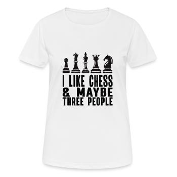 Schach - Frauen T-Shirt atmungsaktiv - Weiß - Vorne - AI Model Female 172 dark (172cm)