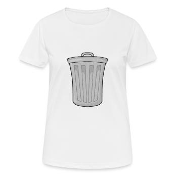 Garbage bin garbage - Women's Breathable T-Shirt - white - Front - AI Model Female 172 dark (172cm)