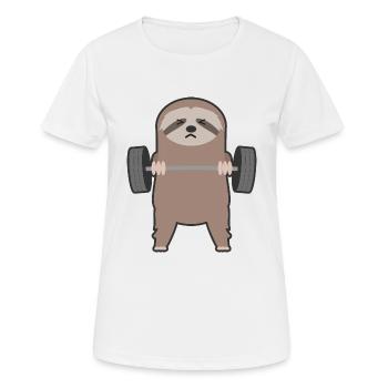 Musculation - T-shirt respirant Femme - blanc - Devant - AI Model Female 172 dark (172cm)