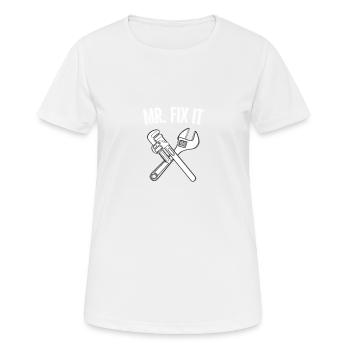 Mr Fix It - Women's Breathable T-Shirt - white - Front - AI Model Female 172 dark (172cm)