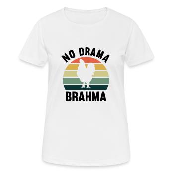 Poulet Coq Poulet Brahma No Drama - T-shirt respirant Femme - blanc - Devant - AI Model Female 172 dark (172cm)