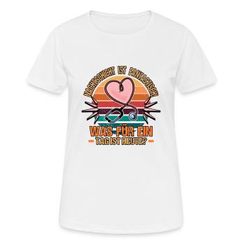 Cadeau de soignant d'hôpital d'infirmière - T-shirt respirant Femme - blanc - Devant - AI Model Female 172 dark (172cm)