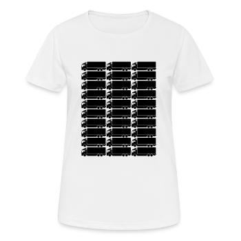 Fernfahrer LKW Fahrer Berufskraftfahrer - Frauen T-Shirt atmungsaktiv - Weiß - Vorne - AI Model Female 172 dark (172cm)