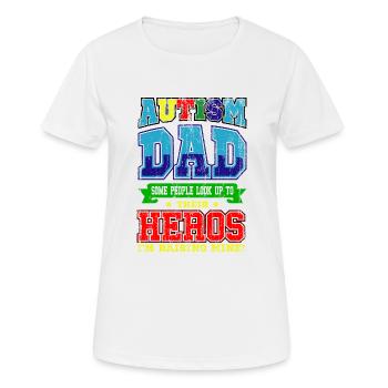 AUTIST DAD Cadeau de la Journée mondiale de l'autisme Autiste - T-shirt respirant Femme - blanc - Devant - AI Model Female 172 dark (172cm)