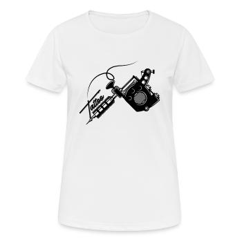 Tatouage tatoué - T-shirt respirant Femme - blanc - Devant - AI Model Female 172 dark (172cm)