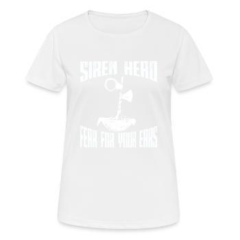 Gamer Gaming Sirenhead Siren Fear Ears - Frauen T-Shirt atmungsaktiv - Weiß - Vorne - AI Model Female 172 dark (172cm)