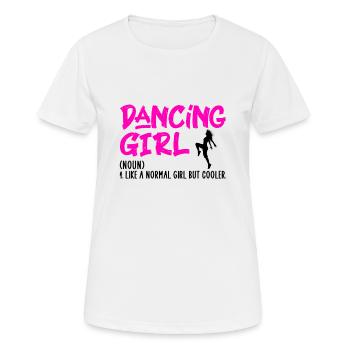Dancing girl - Frauen T-Shirt atmungsaktiv - Weiß - Vorne - AI Model Female 172 dark (172cm)