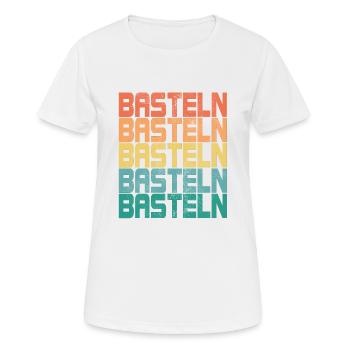 Basteln Retro Sprüche Bastler Handarbeit Geschenk - Frauen T-Shirt atmungsaktiv - Weiß - Vorne - AI Model Female 172 dark (172cm)
