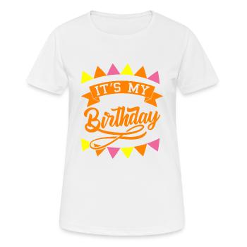 BIRTHDAY BOY birthday boy gift - Women's Breathable T-Shirt - white - Front - AI Model Female 172 dark (172cm)