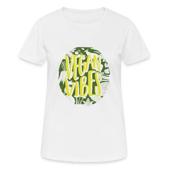 Vegan vegans - Women's Breathable T-Shirt - white - Front - AI Model Female 172 dark (172cm)