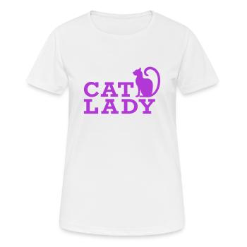 Cat Lady Cats Lady - Women's Breathable T-Shirt - white - Front - AI Model Female 172 dark (172cm)