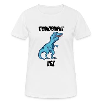 TRex Drôle De mordant meme idée cadeau - T-shirt respirant Femme - blanc - Devant - AI Model Female 172 dark (172cm)