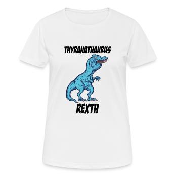TRex overbite funny meme TRex Tshirt gift - Women's Breathable T-Shirt - white - Front - AI Model Female 172 dark (172cm)