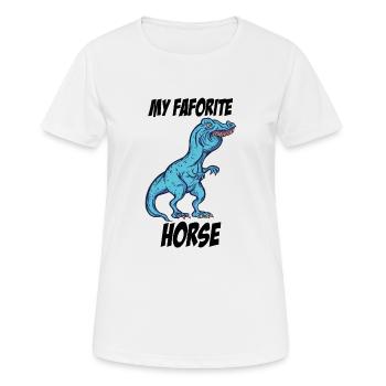 Lustiges TRex Hasenzähne meme Tshirt Geschenk - Frauen T-Shirt atmungsaktiv - Weiß - Vorne - AI Model Female 172 dark (172cm)