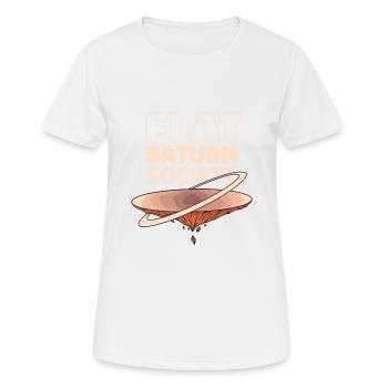 Cool galaxie Mode plate Saturn Society - T-shirt respirant Femme - blanc - Devant - AI Model Female 172 dark (172cm)