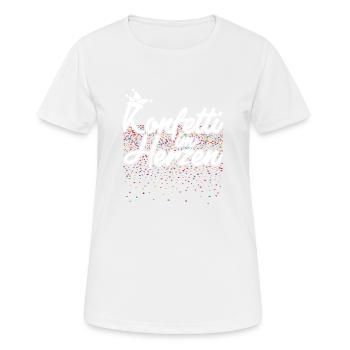 Konfetti im Herzen Fasching Karneval Konfetti - Frauen T-Shirt atmungsaktiv - Weiß - Vorne - AI Model Female 172 dark (172cm)