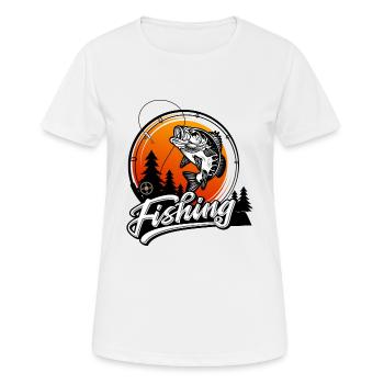 Angeln Angler Fischer Fisch Fischen Geschenk - Frauen T-Shirt atmungsaktiv - Weiß - Vorne - AI Model Female 172 dark (172cm)