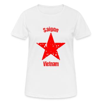 Saigon Vietnam Backpacker Voyage - T-shirt respirant Femme - blanc - Devant - AI Model Female 172 dark (172cm)
