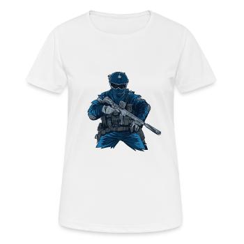 Forces spéciales Armes tactiques Armées - T-shirt respirant Femme - blanc - Devant - AI Model Female 172 dark (172cm)