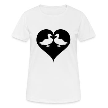 Duck Duck Squeaky Duck Quak - Women's Breathable T-Shirt - white - Front - AI Model Female 172 dark (172cm)