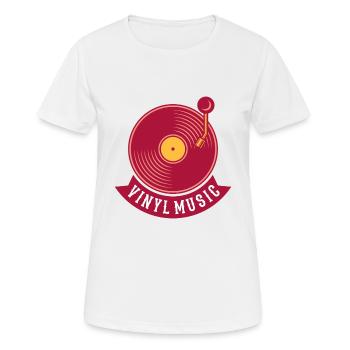 PLATINE VINYLE RECORD cadeau Vintage musique - T-shirt respirant Femme - blanc - Devant - AI Model Female 172 dark (172cm)