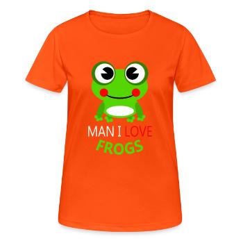 Frog - Women's Breathable T-Shirt - neon orange - Front - AI Model Female 172 dark (172cm)