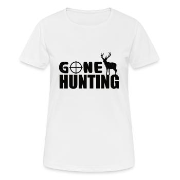 Gone Hunting - Deer Hunting T-shirt - Frauen T-Shirt atmungsaktiv - Weiß - Vorne - AI Model Female 172 dark (172cm)