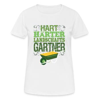 Hart Härter Landschaftsgärtner Gartenarbeit Spruch - Frauen T-Shirt atmungsaktiv - Weiß - Vorne - AI Model Female 172 dark (172cm)