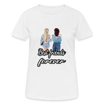 Best friend forever - Women's Breathable T-Shirt - white - Front - AI Model Female 172 dark (172cm)