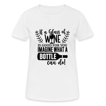 Drôle de vin de vin amateur de vin - T-shirt respirant Femme - blanc - Devant - AI Model Female 172 dark (172cm)
