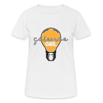 La science est pour les filles recherche femmes nerd - T-shirt respirant Femme - blanc - Devant - AI Model Female 172 dark (172cm)