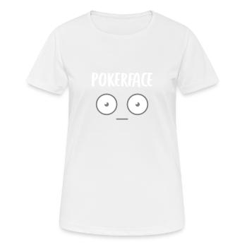 Poker Poker Poker Face de Poker - T-shirt respirant Femme - blanc - Devant - AI Model Female 172 dark (172cm)