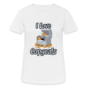 Copier copie de chat copie copie chat Copycats - T-shirt respirant Femme - blanc - Devant - AI Model Female 172 dark (172cm)