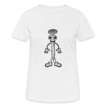 Nagel Handwerker - Frauen T-Shirt atmungsaktiv - Weiß - Vorne - AI Model Female 172 dark (172cm)